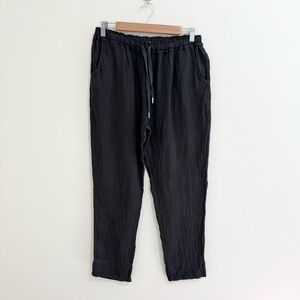 Isabel Tavares Charcoal Grey Linen Made in Italy Pants
